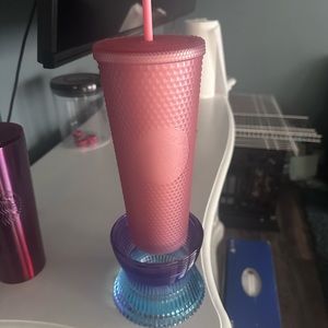 Starbucks pink soft touch tumbler cup